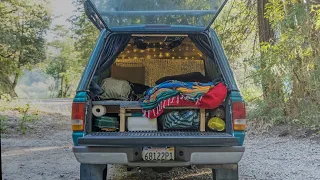 Minimalist DIY Truck Camper with Solar Conversion Setup - 1995 Ford Ranger