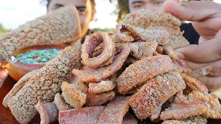 OUTDOOR COOKING | CRISPY TUWALYA NG BAKA MUKBANG (HD)