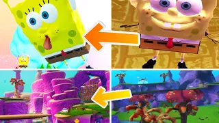 SpongeBob Battle for Bikini Bottom Rehydrated All Levels Comparison (PS4-PS2)