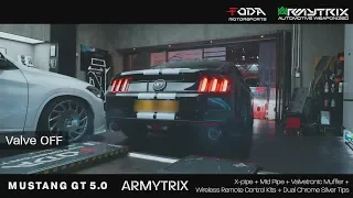 Ford Mustang GT V8 5.0 X ARMYTRIX Cat-Back Valvetronic Exhaust By Foda Motorsport