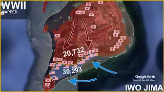 Battle of Iwo Jima in 1 minute using Google Earth