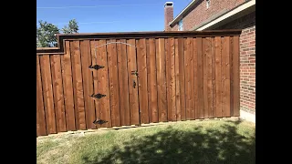 Cedar Fence Board On Board With Top Cap And Beautiful Arch Top Gate