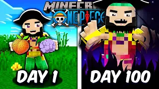 I SURVIVED 100 Days in One Piece Minecraft... Here's What Happened!