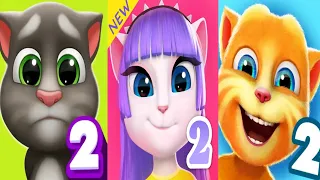 My Talking Tom 2 vs My Talking Angela 2 vs My Talking Ginger 2 GAMEPLAY