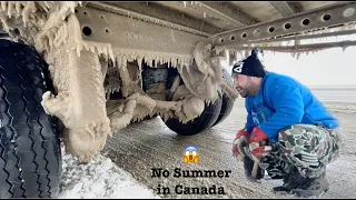 How Blizzard Storm Freeze my Truck & Trailer 😱 in Canada