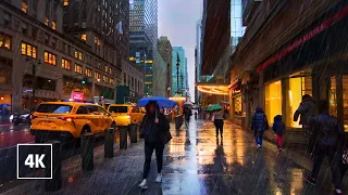 RAINY Day in NEW YORK ☔ Walking in Manhattan in the RAIN