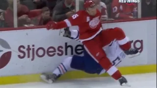 Niklas Kronwall Huge Hit on Mark Letestu - Kronwalled