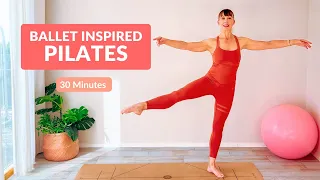 Pilates Barre Workout | No Equipment | 30 Minute Standing Pilates and Ballet Inspired Routine