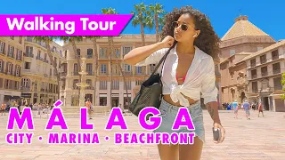 Málaga city walk - Summer 2023 - Old town, marina & beachfront immersive virtual tour