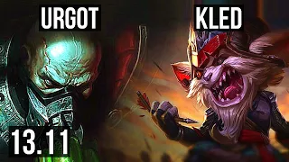 URGOT vs KLED (TOP) | 3/0/5, 300+ games, Rank 12 Urgot | KR Master | 13.11