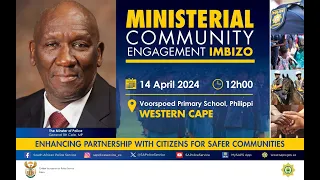 Ministerial Imbizo, Hanover Park, Western Cape.