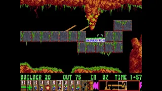 Lemmings Tricky Level 9: They just keep on coming Walkthrough DOS