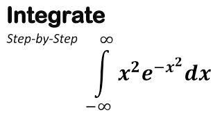 Integral of x^2e^-x^2 from negative infinity to infinity 💪