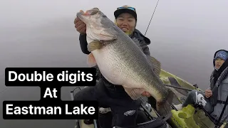 Winter time Kayak bass fishing at Eastman Lake with big swimbaits