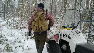 ПЕРВЫЙ заезд на снегоходе в охот- угодия. Первая добыча. ( Архив. Ноябрь 23 г.)