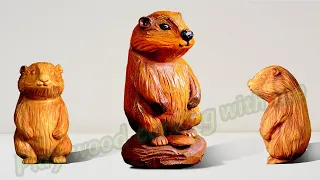 Wood Carving Animals; How to Carve a Cute Beaver