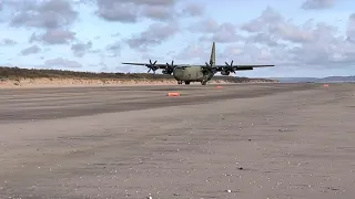 C130 Hercules practicing beach landings.