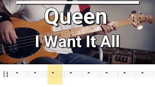 Queen - I Want It All (Bass Cover) Tabs
