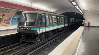 Ligne 6 : MP89 CC48 en service haut le pied à Daumesnil