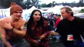 Red Hot Chili Peppers - backstage at Woodstock 94