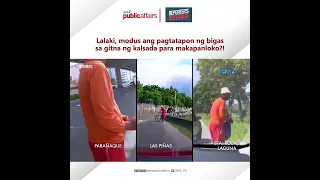 Lalaki, modus ang pagtatapon ng bigas sa gitna ng kalsada para makapanloko?! | Reporter's Notebook