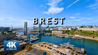 [4K]☀️Brest, Western City Center Sunny Walk 2023 (France) | HDR 60fps