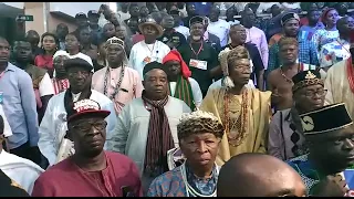 (TRENDING VIDEO) Moment Tinubu Arrives For Townhall Meeting In Calabar