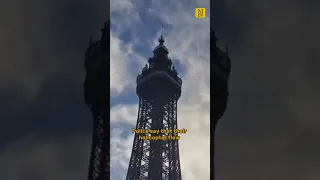 Man arrested after Blackpool Tower ‘fire’ confirmed to be orange netting #blackpool #blackpooltower