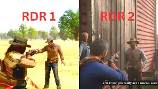 RDR 1 vs RDR 2  - Modern vs. Old Gaming Comparison