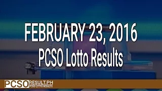 PCSO Lotto Results February 23, 2016 (6/49, 6/42, 6D, Swertres & EZ2)