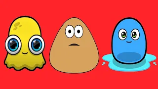 Pou y sus amigos - Pou juega con Moy7 y con el viejo Boo #7