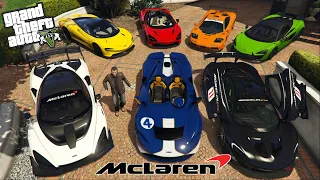 GTA 5 - Stealing Luxury McLaren Cars with  Michael | (GTA V Real Life Cars #60)