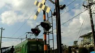 Japanese Old-fashioned (Bell type) railroad crossing at Kumamoto City  (17/03/07)