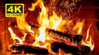 🔥 Cozy Fireplace 4K UHD! Fireplace with Crackling Fire Sounds. Christmas Fireplace Ambience