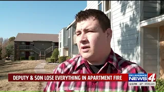 Oklahoma deputy `loses everything` in fire; law enforcement steps up to help