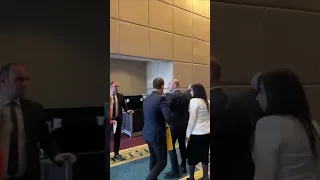 Fight breaks out between Russian and Ukrainian delegates at a Turkey conference
