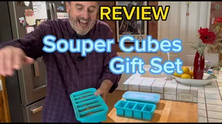 Souper Cubes Gift Set, 1-Cup 2-Cup 1/2 Cup and 2 Tablespoon Trays With Lids, Aqua Color Review