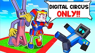 Locked on ONE CHUNK with POMNI DIGITAL CIRCUS in Minecraft!