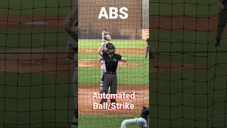 Automated Ball/Strike system.  Ump calls ball, catcher appeals, ABS is used. Call is overturned.