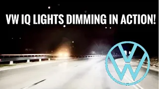 VW IQ Lights Dimming in Action | VW Golf 8