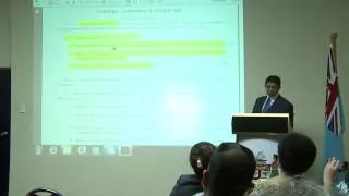 FIJIAN ATTORNEY GENERAL AIYAZ SAYED-KHAIYUM PRESENTS CONSTITUTION - PART 3