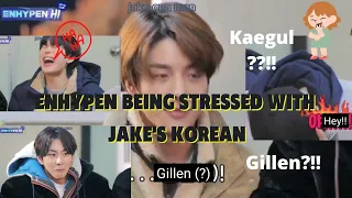 jake' strugle with korean and there is jungwon always fixed jake 🤣😂[enhypen]