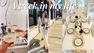 VLOG | easter tablescape, celebrating my mom's birthday, springs looks & new designer handbag!