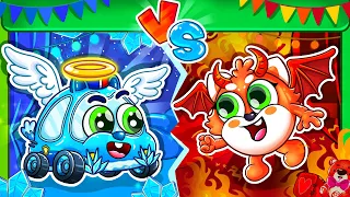 Hot vs Cold Secret Room Under the Bed!🥵🥶Room Challenge Song🚌🚓+ More Nursery Rhymes by Cars & Play