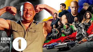 "My friend Mark Zuckerberg!" Vin Diesel on hardcore Fast & Furious fans and his huge car collection.