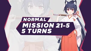 [ Blue Archive ] Mission 21-5 Normal 5 Turns
