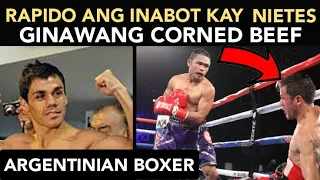GINAWANG CORNED BEEF! ARGENTINIAN BOXER na si REVECO Durog kay NIETES | nietes fight 2022