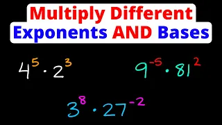 Multiply Exponents with Different Powers AND Bases | Eat Pi