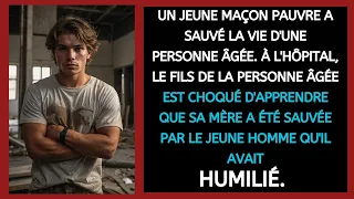 UN JEUNE MAÇON PAUVRE A SAUVÉ LA VIE D'UNE PERSONNE  GÉE. À L'HÔPITAL, LE FILS DE LA PERSONNE GÉE..