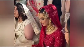 Complete video of Iqra Aziz and Yasir Hussain nikah ceremony .